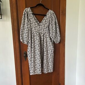 Impressions Black and White Mini Dress